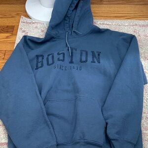 Boston Navy Blue Hoodie size large